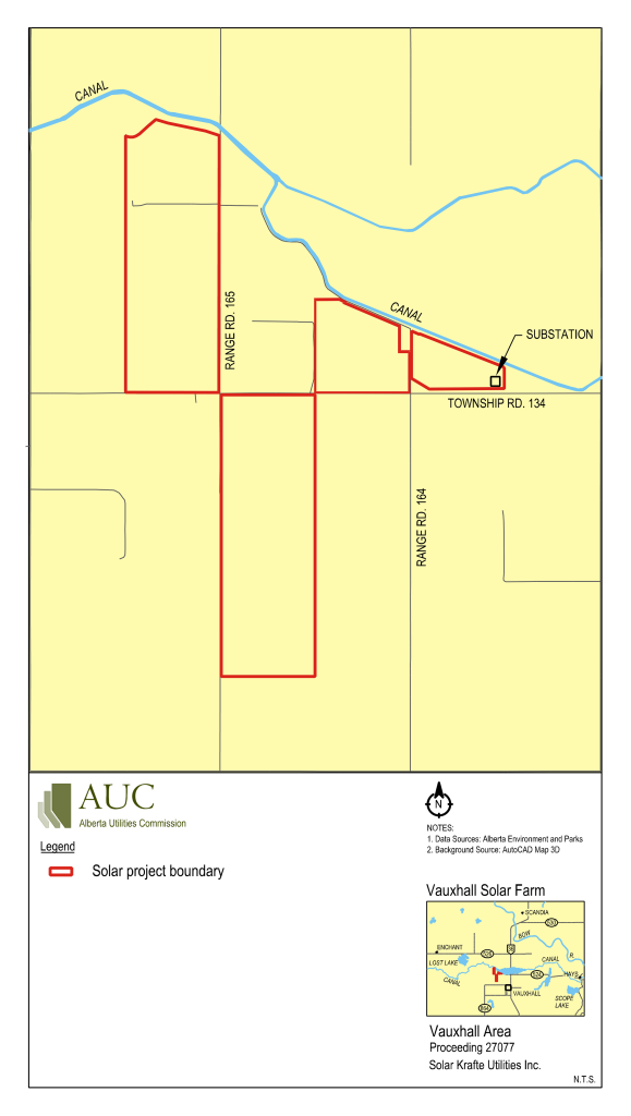 Vauxhall Solar Farm project location